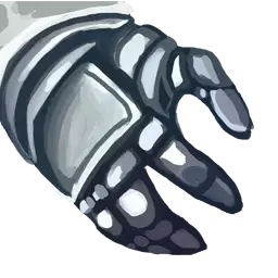 A silver fantasy-style gauntlet